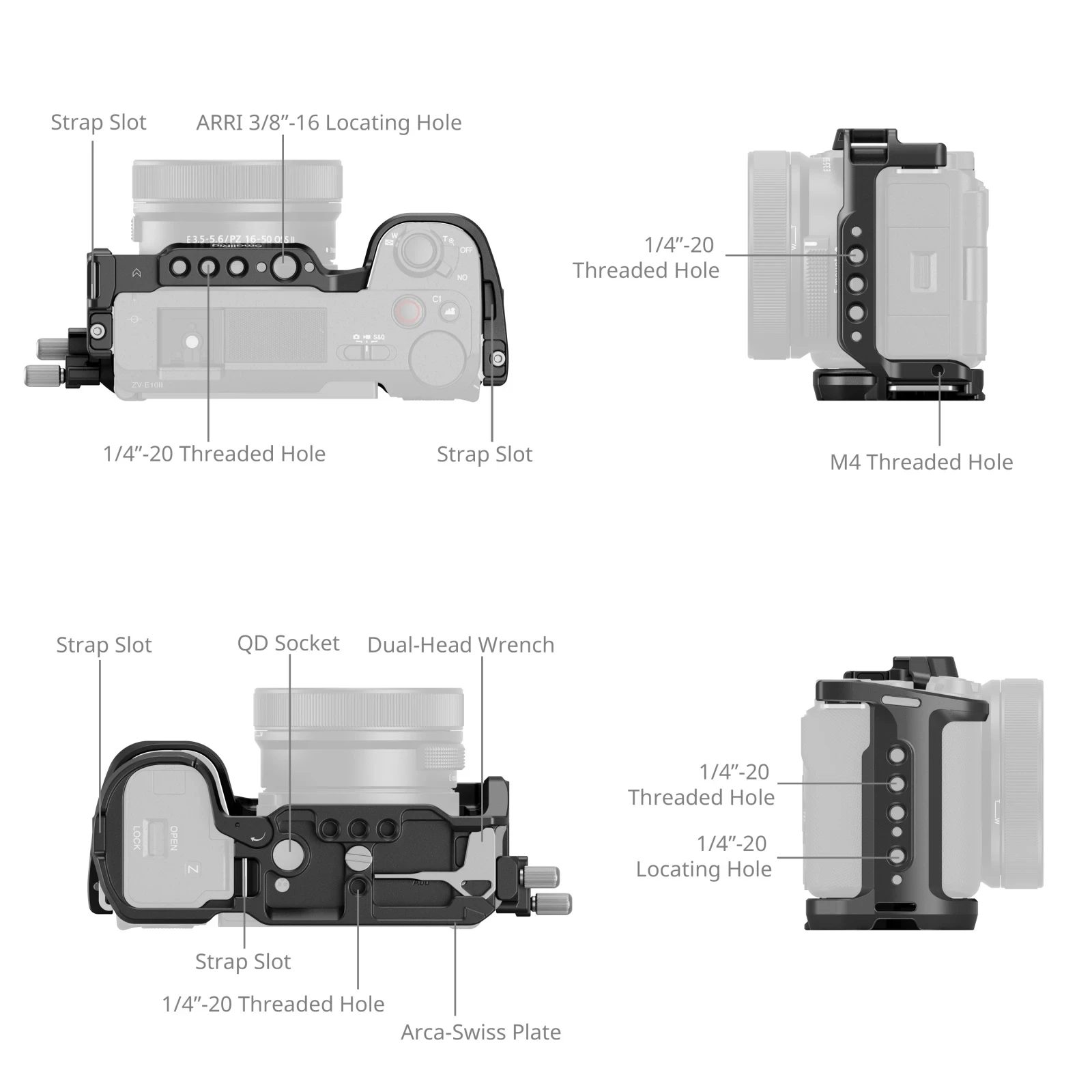 Camera Cage Baseplate - Smallrig HawkLock Kit de gaiola de
