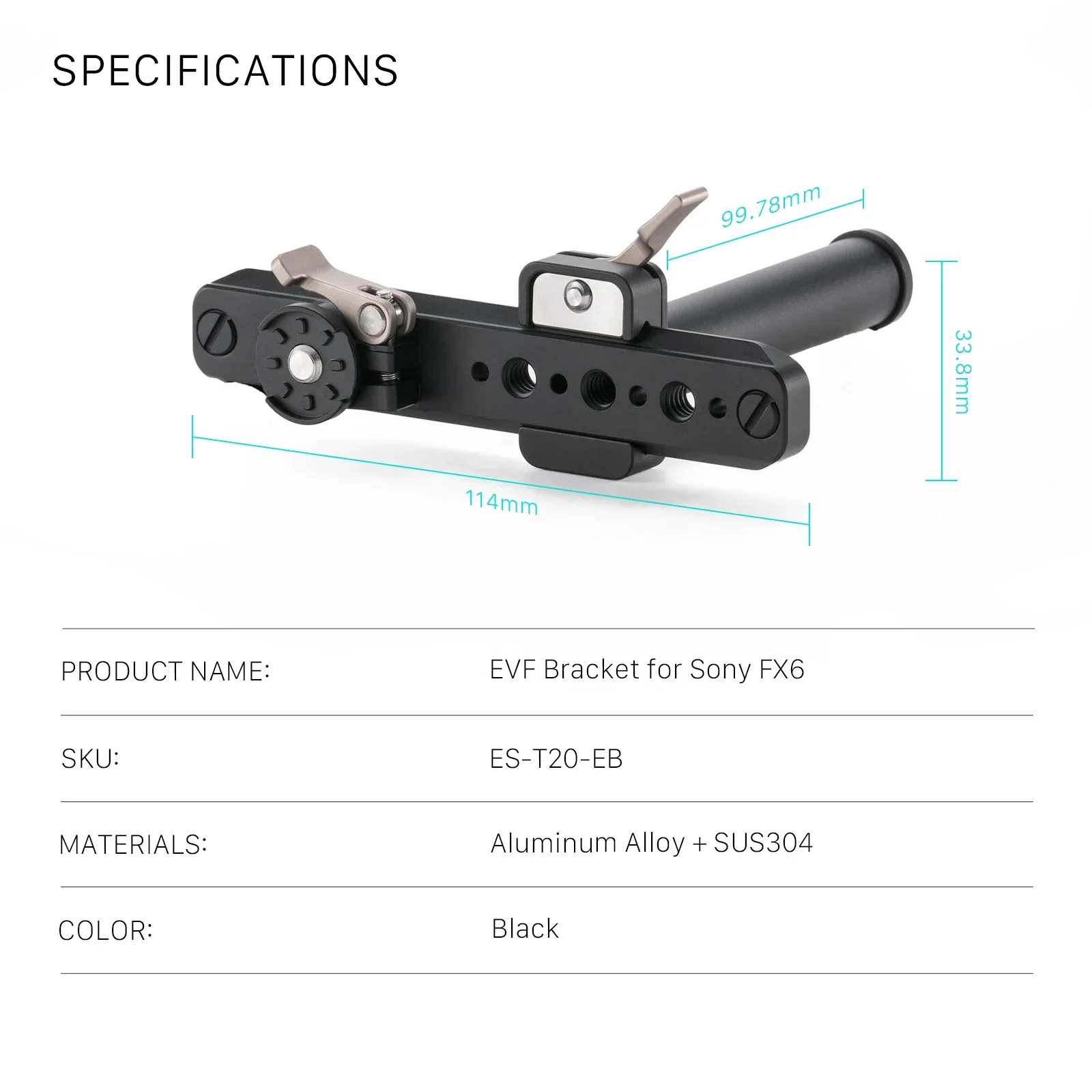 Suporte TILTA ES-T20-EB EVF pa - Camera Cage Baseplate avaliação e preço