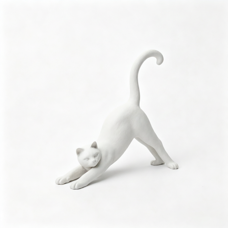 Escultura Mini de Gato em Posi - Photography Yoga avaliação e preço